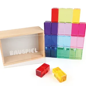 Blocs pastel et colorĂ©s transparents (24) – Bauspiel