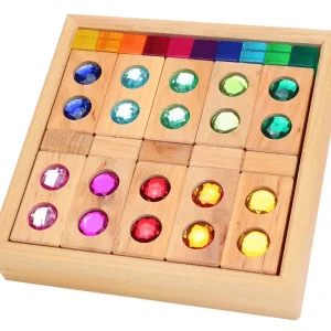 Diamants et cubes transparents avec plateau (45) – Bauspiel