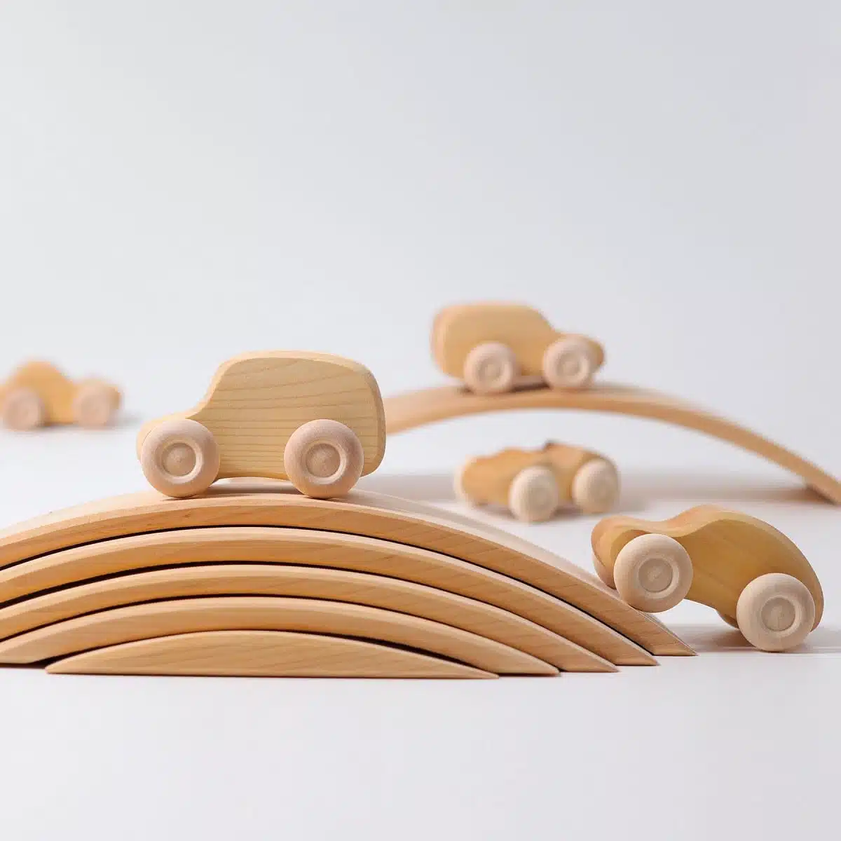 6 voitures en bois (naturel) – Grimm’s – Image 3