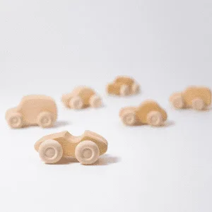 6 voitures en bois (naturel) – Grimm&rsquo;s