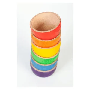 6 bols colorés en bois – Grapat