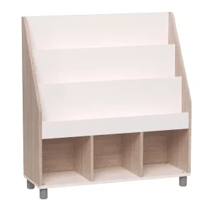 Bibliothèque à 3 niveaux avec 3 compartiments de rangement