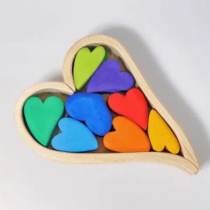 Coeur en bois arc-en-ciel – Grimm’s
