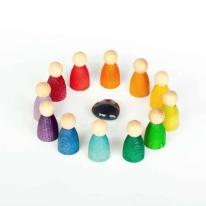 12 Personnages en bois colorés – Grapat