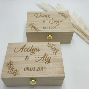 Boîte mariée gravée