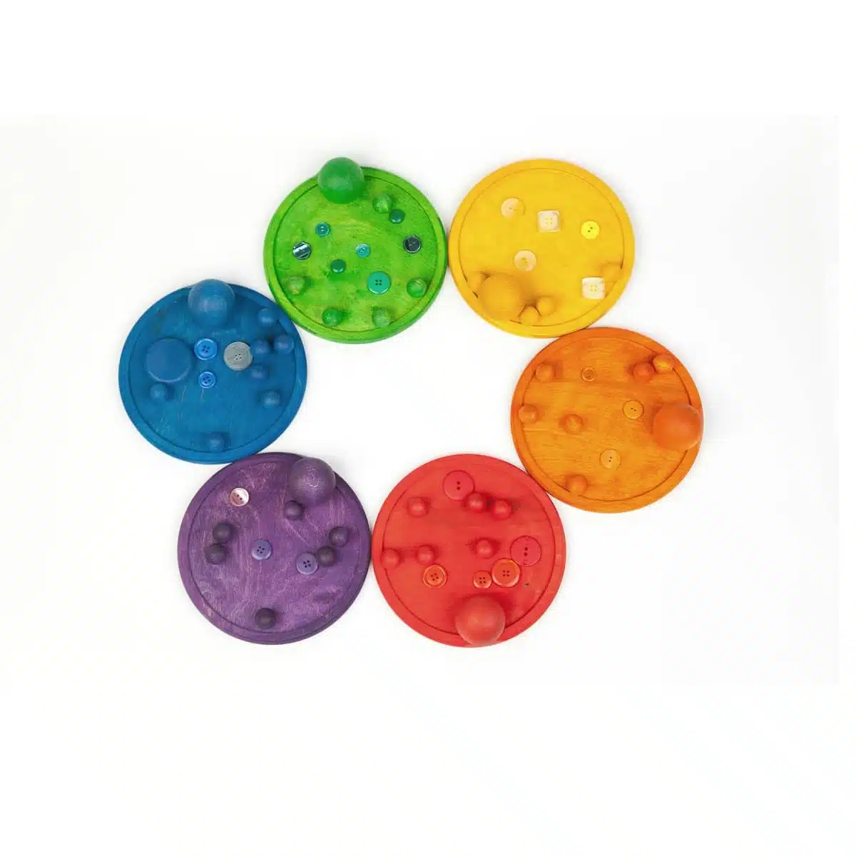 6 plateaux colorés en bois – Grapat – Image 2