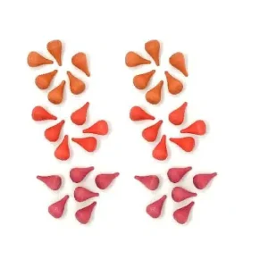 36 Feux 3 couleurs en bois (rouge) – Mandala – Grapat