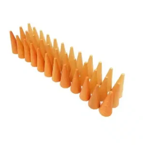36 Cônes en bois (orange) – Mandala – Grapat