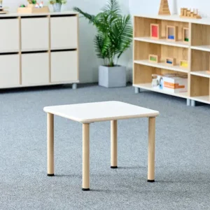 Plateau de table carré – Bois naturel ou blanc – 60 x 60