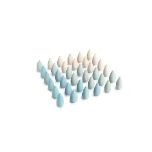 36 Flocons de neige en bois (bleu/blanc) – Mandala – Grapat