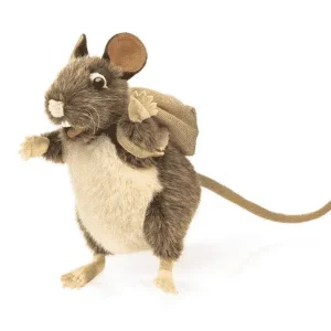Souris des bois avec son sac à dos – Folkmanis Puppets