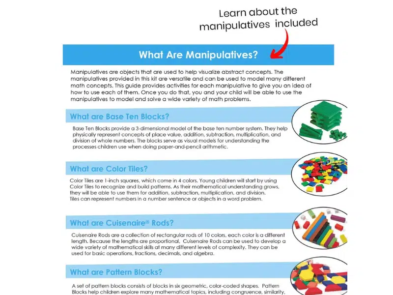 Trousse de manipulation – Maternelle à 2e année – Hand2Mind – Image 6
