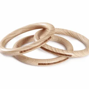 3 Grands Anneaux en bois naturel – Grapat