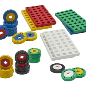 Ensemble de 24 roues et 6 plaquettes (Gros) – Plus Plus