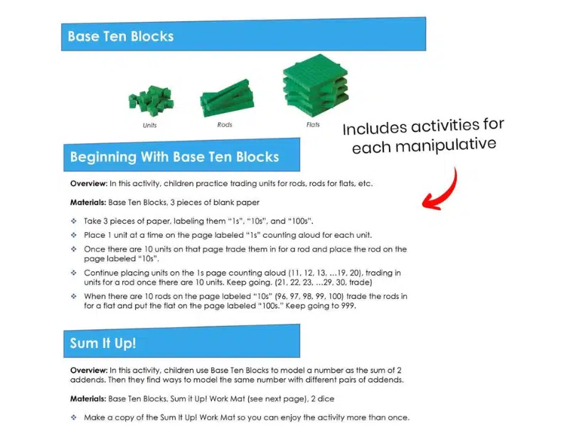 Trousse de manipulation – Maternelle à 2e année – Hand2Mind – Image 5