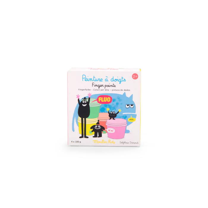 4 pots de peinture à doigts fluo | Les Schmouks – Image 2