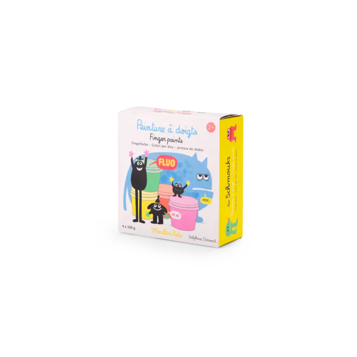 4 pots de peinture à doigts fluo | Les Schmouks – Image 3