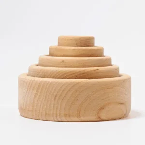 5 Bols empilables en bois naturel – Grimm&rsquo;s