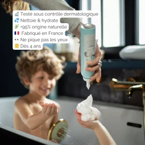 MA CHANTILLY LAVANTE – Mousse de douche enfant 3 en 1 – 98% d&rsquo;ingrédients d&rsquo;origine naturelle