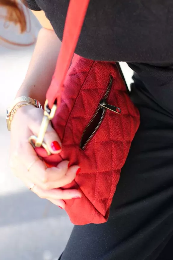 Sac matelassé Margault – Terracota 🔵⚪🔴 – Image 3