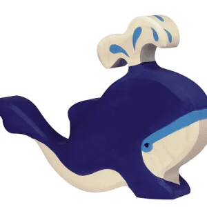 Baleine bleue avec fontaine – Holztiger