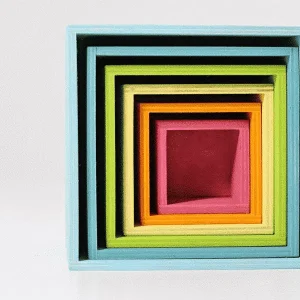 6 Grandes boites empilables pastel – Grimm’s