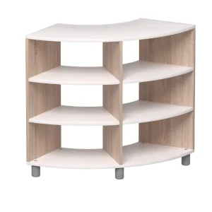 Meuble de rangement angulaire – 6 compartiments et 3 étages (angle de 90 degrés)