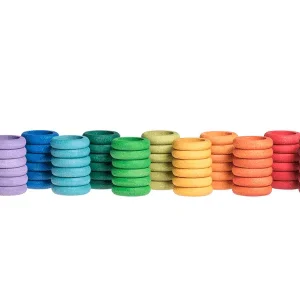 72 anneaux en bois colorés – Grapat
