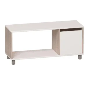 Meuble de rangement semi-ouvert avec porte – 2 compartiments et 1 étage