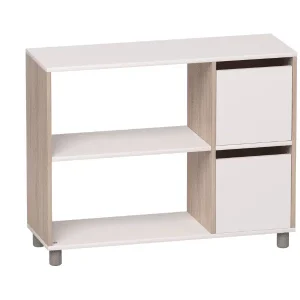 Meuble de rangement semi-ouvert avec portes – 4 compartiments et 2 étages