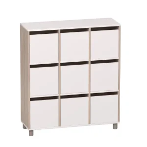 Meuble de rangement fermé avec portes – 9 compartiments et 3 étages