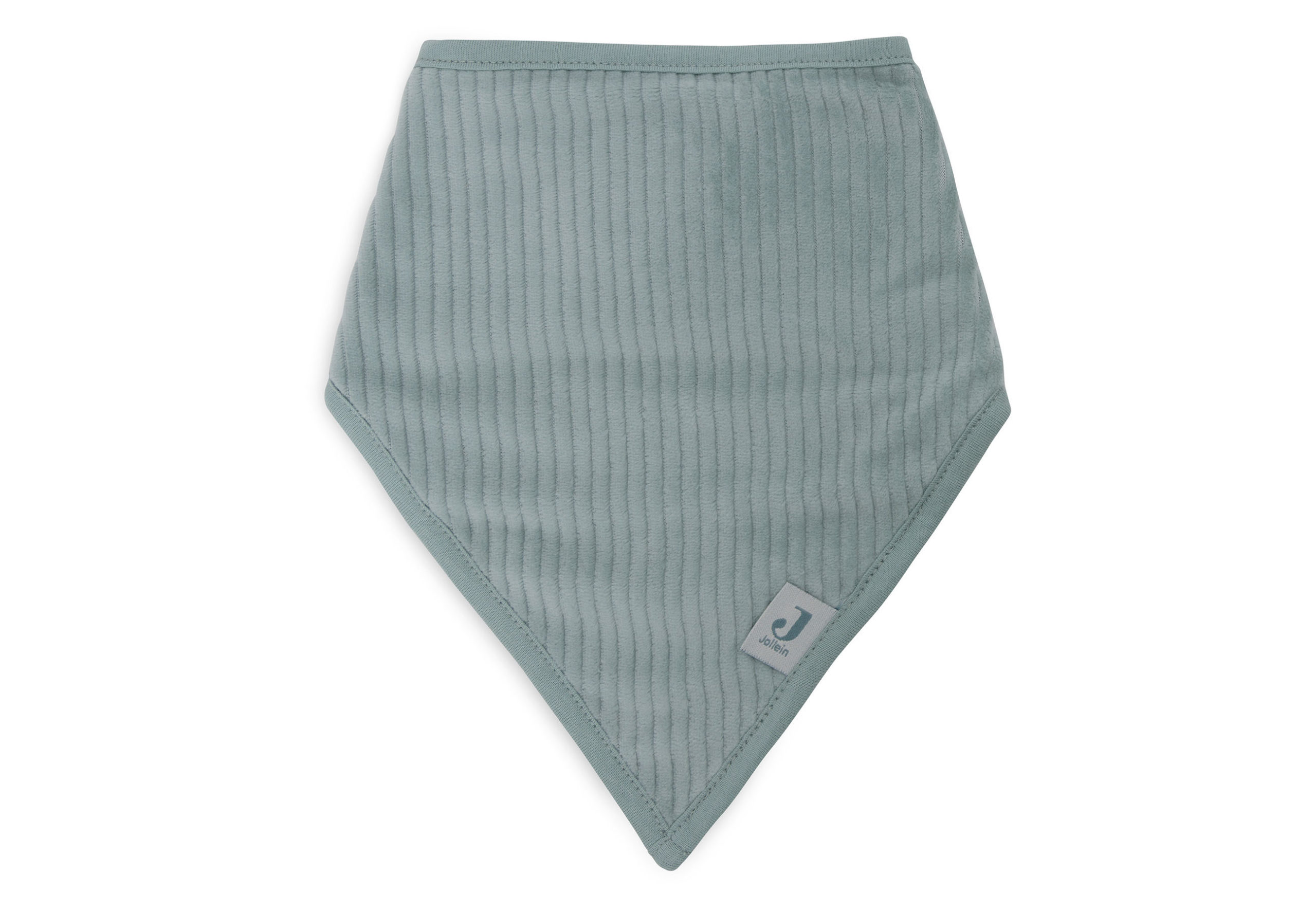 Bavoir Bandana lot de 2 Velvet rib | Sea green & ivoire – Image 5