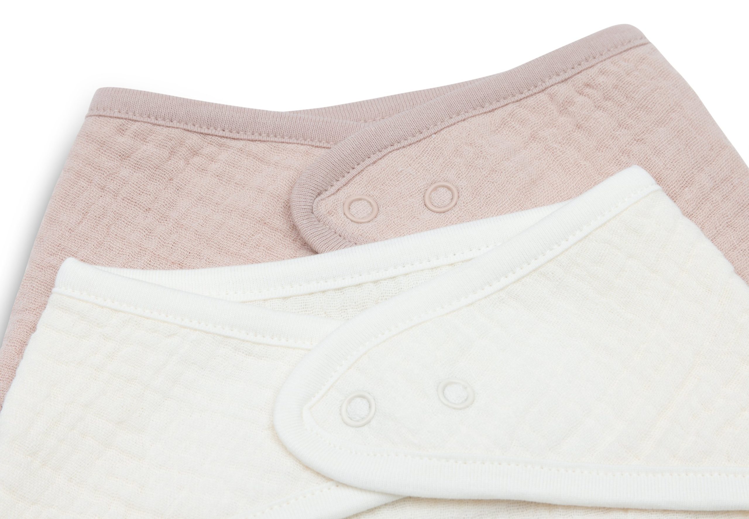 Bavoir Bandana lot de 2 gaze de coton | Wild rose Oatmeal – Image 3