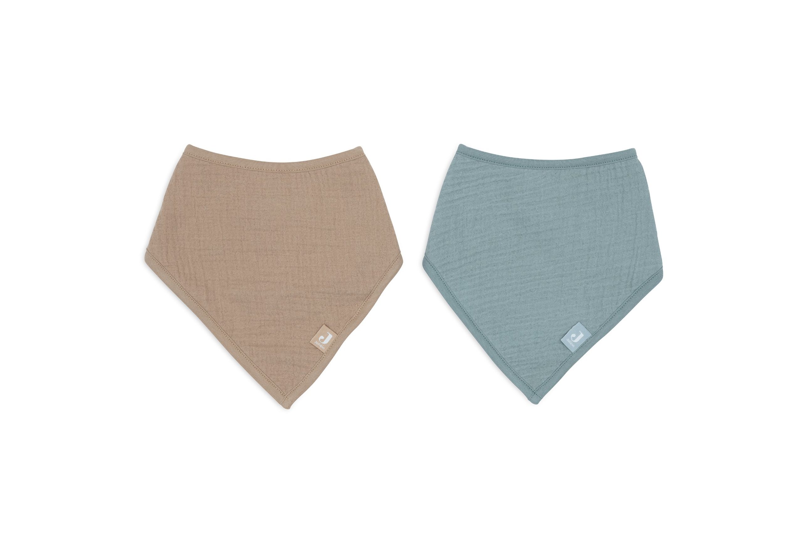 Bavoir Bandana lot de 2 gaze de coton | Sea Green Biscuit – Image 2