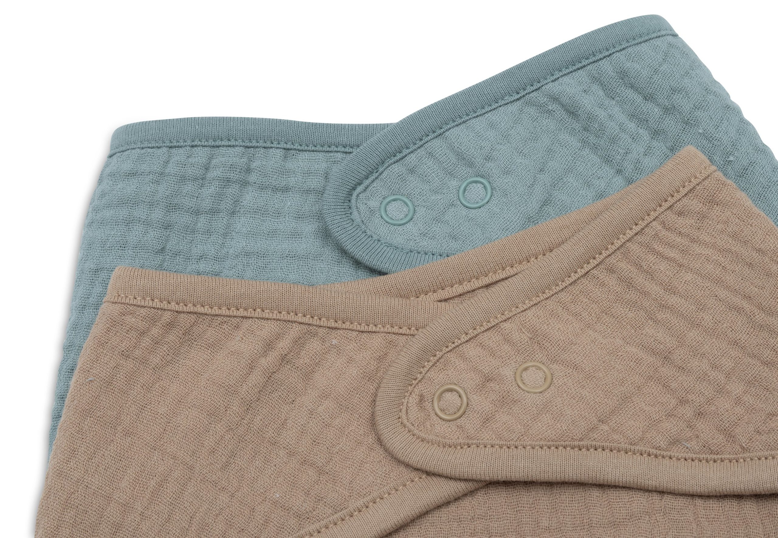 Bavoir Bandana lot de 2 gaze de coton | Sea Green Biscuit – Image 3