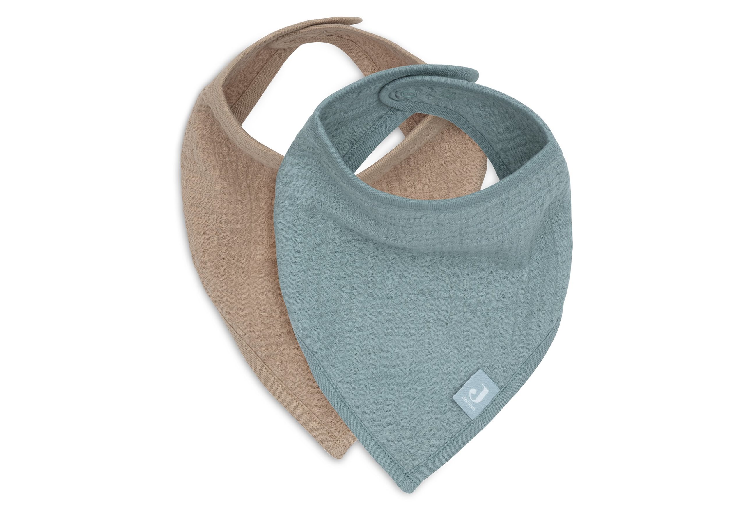 Bavoir Bandana lot de 2 gaze de coton | Sea Green Biscuit