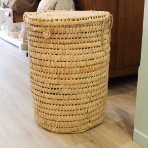 Panière ronde avec couvercle