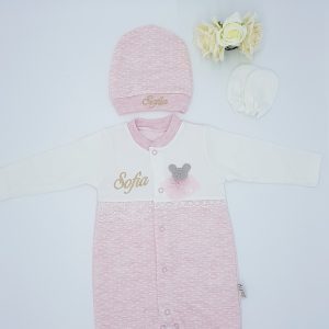 Coffret Pyjama rose 1,3,6 mois