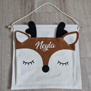 Panier de rangement mural cerf