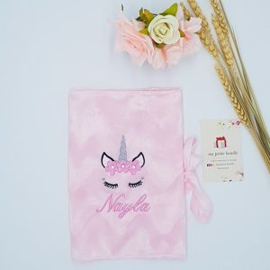 Protège carnet de santé rose