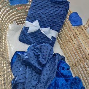 Couverture personnalisée bleu roi