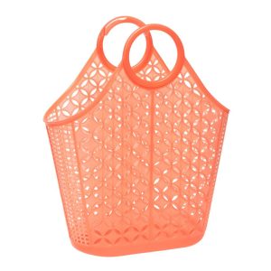 Grand panier en plastique neon orange de Sun Jellies