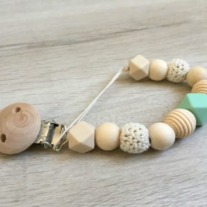 Attache tétine Pralognan-la-vanoise blanc-vert