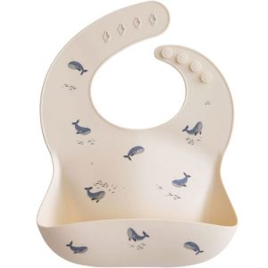 Bavoir silicone baleine Mushie