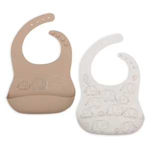 Bavoir Silicone – lot de 2 | Elephant Tales