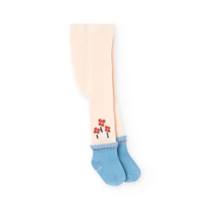 Collants fleurs bleues