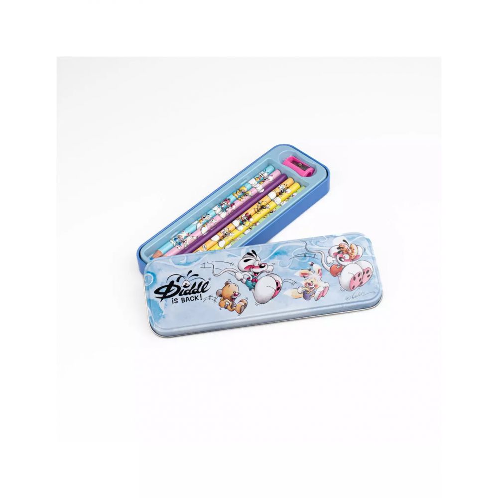 Plumier métal 6 crayons de couleurs Diddl