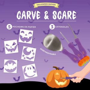 Kit de Sculpture pour Citrouille d&rsquo;Halloween LEGAMI