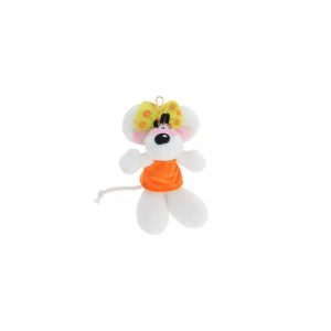 Porte clefs Peluche Diddlina robe orange – 15 cm