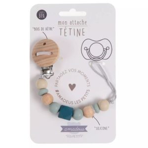 ATTACHE TETINE SAUGE BLEU Sans BPA